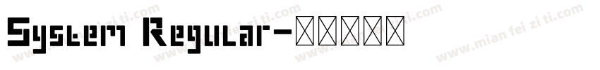 System Regular字体转换